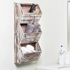 MyGift 3 Tier 30 inches Rustic Torched Wood Wall Mounted Storage Organizer