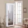 WATERJOY Mirror Jewelry Cabinet, Lockable Wall/Door Mounted Storage