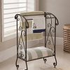 Kings Brand Furniture - Coffee Brown Metal Free Standing Towel Rack Stand