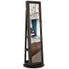 SONGMICS 360° Rotatable Jewelry Organizer Cabinet Armoire