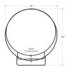 Uniflame 36-Inch Log Hoop - Durable Outdoor Firewood Storage Solution