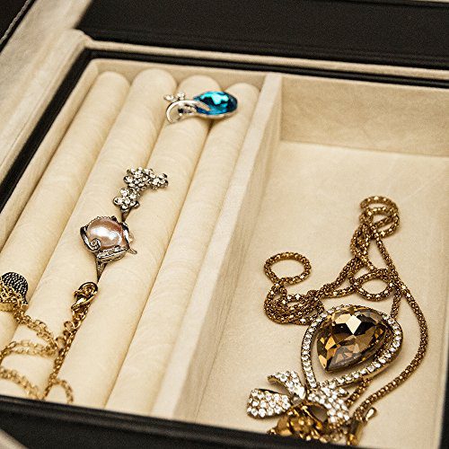 HEZALA Large Jewelry Organizer - 6 Layer - Protoplasm PU Leather Jewelry Box