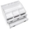 Shabby Chic White Wood 8 Trays 4 Storage Drawers Jewelry/Makeup
