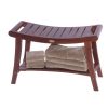 Decoteak Harmony Shower Bench, Brown