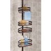 iDesign York Metal Wire Tension Rod Corner Shower Caddy