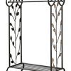 Kings Brand Furniture Black Metal with Gold Leaf Free Towel