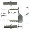 60" Oval Closet Rod with End Supports - Polished Chrome - 2 Sets
