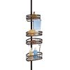 iDesign York Metal Wire Tension Rod Corner Shower Caddy