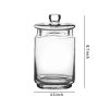 Whole Housewares Clear Glass Apothecary Jars-Cotton Jar-Bathroom Storage
