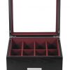 DecoreBay Executive Luxury Black Wood Belt Box Valet Organizer