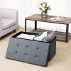 SONGMICS Storage Ottoman Bench, Chest with Lid, Foldable Seat