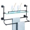 Alise Bathroom Shelf SUS Stainless Steel Shower Glass Shelf
