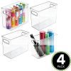 Streamline Your Space: Slim Bath Storage Organizer Bins – 4 Pack