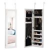 Giantex Mirrored Jewelry Cabinet Door Wall Mounted Armoire Bedroom