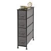 mDesign Narrow Vertical Dresser Storage Tower - Sturdy Metal Frame