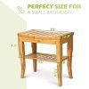 OasisCraft Bamboo Shower Chair with Free Soap Dish