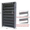 SONGMICS 10 Tiers Shoe Rack with Dustproof Cover Closet Shoe Storage
