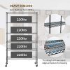 6 Tier Wire Shelves Unit - Industrial Storage Rack with Wheels for Kitchen, Garage, and More! 🏠🔧
