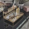 Beautify Mirrored Vanity Tray for Dresser Jewelry and Perfume Tray