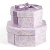 Colorful Hat Box -- Water Roses Lilac
