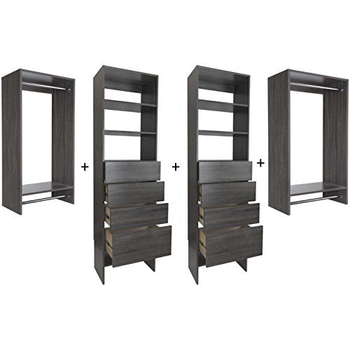 Modular Closets 8 FT Plywood Closet Organizer System
