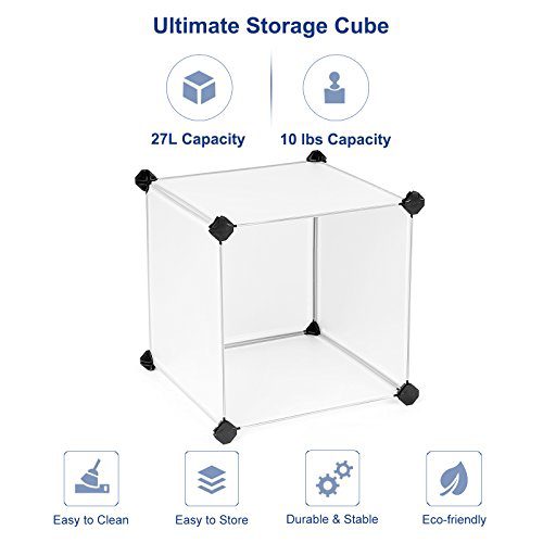 SONGMICS Cube Storage, Plastic Cube Organizer Units