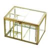 Hersoo Gold Dustfree Antique Decorative Box with 4Compartments for Cotton Ball