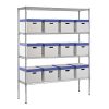 Sandusky Chrome Steel Heavy Duty Adjustable Wire Shelving