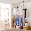 Goldcart Telescopic Garment Rack, Heavy Duty Design Movable
