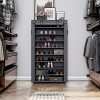 SONGMICS 10 Tiers Shoe Rack with Dustproof Cover Closet Shoe Storage