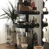 Modern Chic Makeup Organizer | 360 Rotation | Black | Adjustable Height