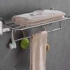 ELLO&ALLO Towel Racks for Bathroom Shelf with Foldable Towel Bar