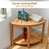 🛁 Bamboo Corner Shower Bench – Space-Saving & Stylish Storage! 🌿