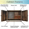 GLANT Rustic Wall Mounted Jewelry Organizer with Wooden Barndoor Decor