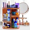 Refine Bamboo Cosmetic Organizer, Multi-Function Storage Carousel