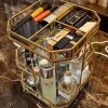 PuTwo Makeup Organizer 360 Degree Rotating 3 Layers Large