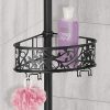 mDesign Bathroom Shower Storage Constant Tension Corner Pole Caddy
