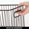 mDesign Deep Metal Bathroom Storage Organizer Basket Bin
