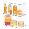mDesign Stackable Bathroom Storage Bin Box with Lid
