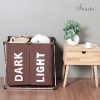 Shushi two compartment laundry Basket collapsible home storage