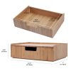 MobileVision Bamboo Makeup Drawer Organizer