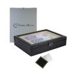 TimelyBuys Tie Display Case for 12 Ties, Belts, and Men's Accessories