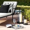 Le'raze Mirrored Vanity Tray, Decorative Tray with Chrome Rails for Display