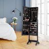 Giantex Mirror Jewelry Armoire Cabinet Lockable Home Storage Organizer