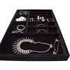 Jewelry Organizer drawer insert tray, Wood and Velvet , Stackable