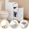 JAXPETY Wood Bathroom Storage Floor Cabinet Toilet Organizer