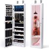 TWING Jewelry Armoire Jewelry Organizer Wall Mounted Lockable