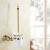 OWOFAN Toilet Brush and Holder Bathroom Storage Tissue Shelf Wall