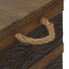 Household Essentials Decorative Metal Banded Wooden Storage Trunk