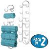 mDesign Wall Mount Metal Wire Towel Storage Shelf Organizer